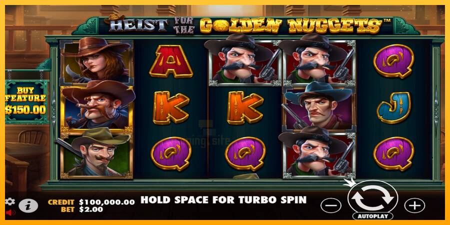 Heist for the Golden Nuggets gaming machine for money, picture 1