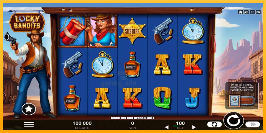 Lucky Bandits gaming machine for money, picture 1