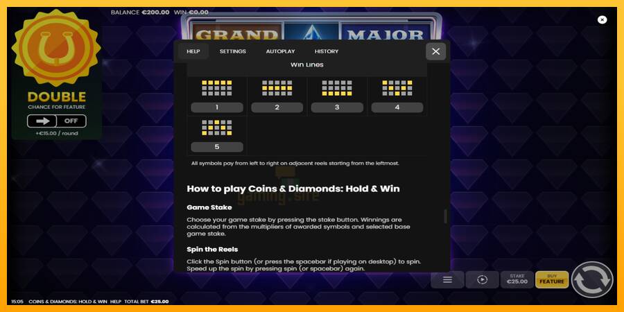 Coins & Diamonds: Hold and Win gaming machine for money, picture 7