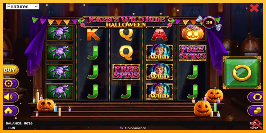 Jokers Wild Ride Halloween gaming machine for money, picture 2