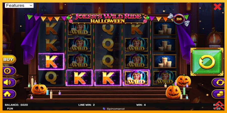 Jokers Wild Ride Halloween gaming machine for money, picture 4