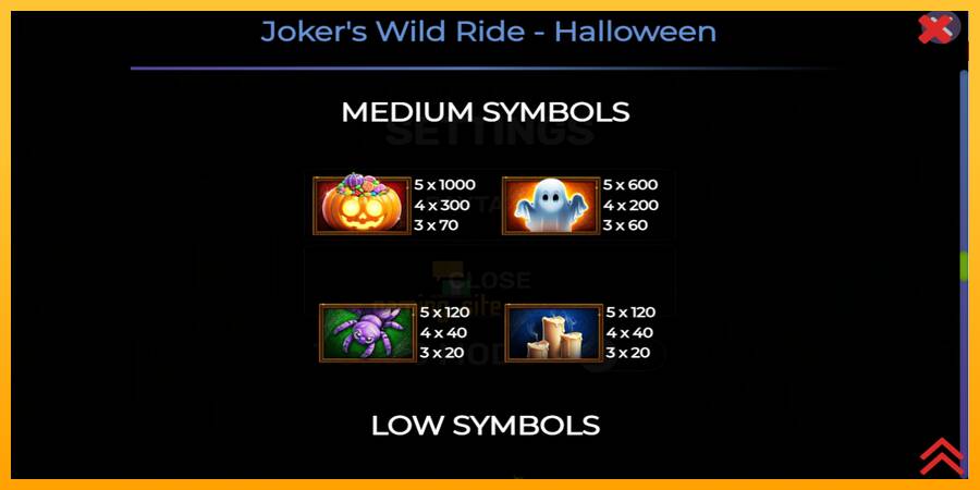 Jokers Wild Ride Halloween gaming machine for money, picture 5