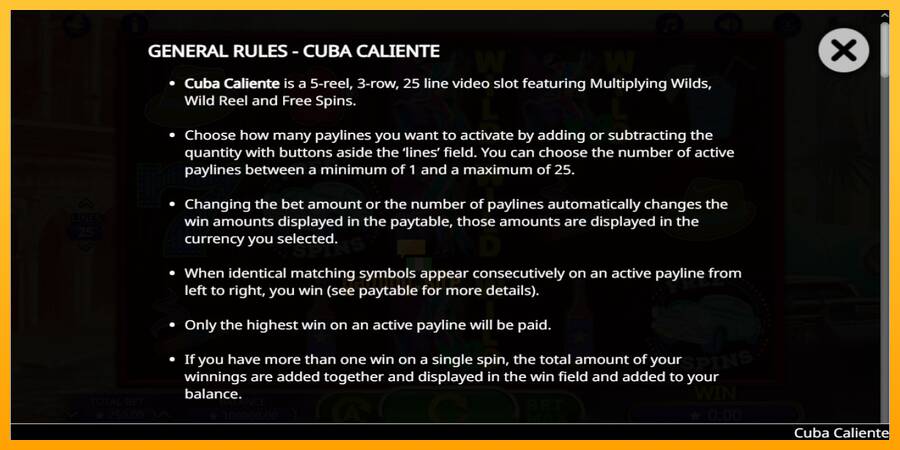 Cuba Caliente gaming machine for money, picture 1