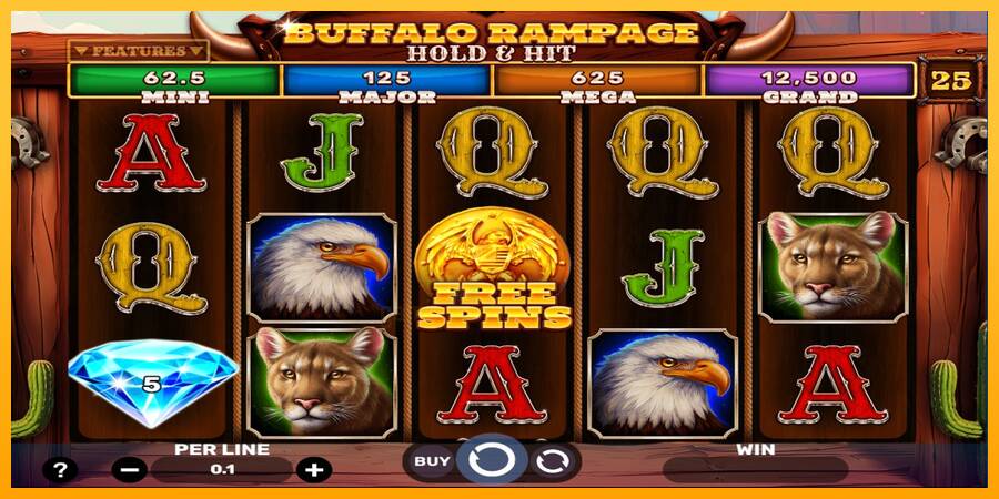 Buffalo Rampage Hold & Hit gaming machine for money, picture 2