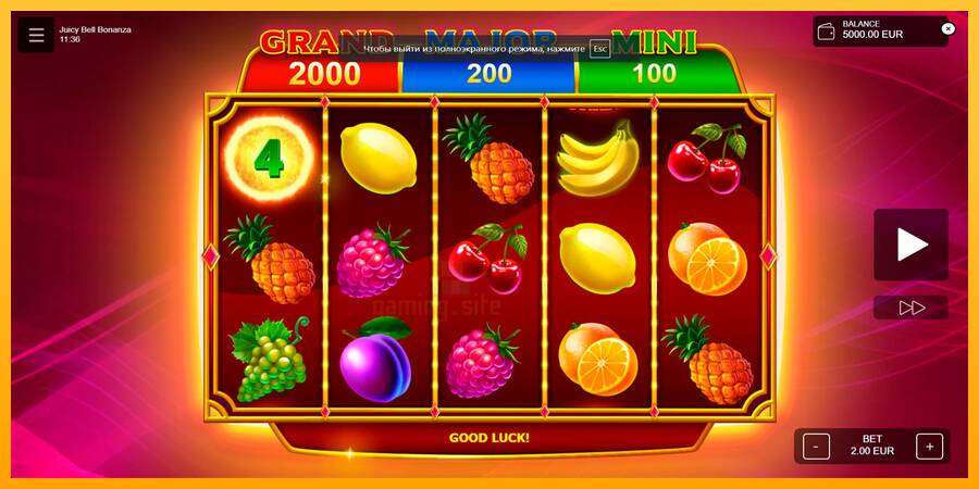 Juicy Bell Bonanza gaming machine for money, picture 1