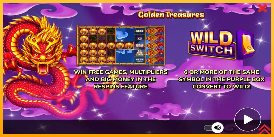 Golden Treasures gaming machine for money, picture 1