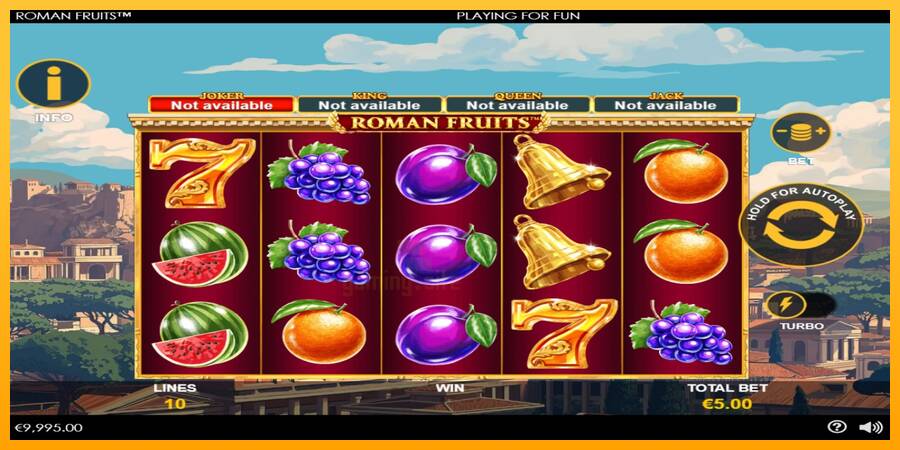 Roman Fruits gaming machine for money, picture 2