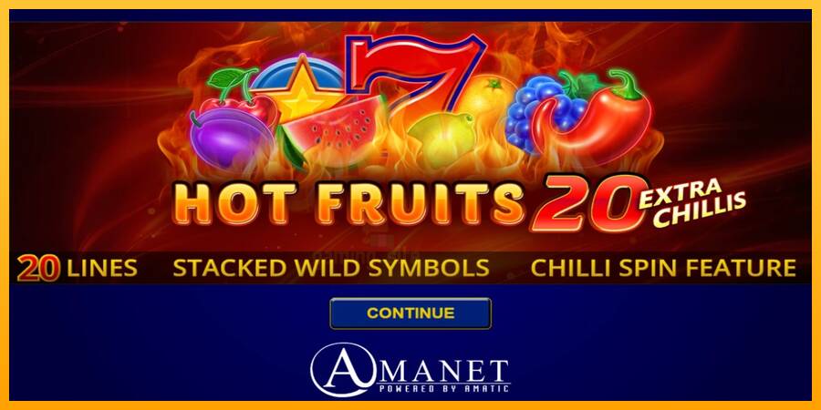 Hot Fruits 20 Extra Chillis gaming machine for money, picture 1