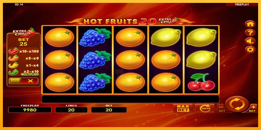 Hot Fruits 20 Extra Chillis gaming machine for money, picture 2