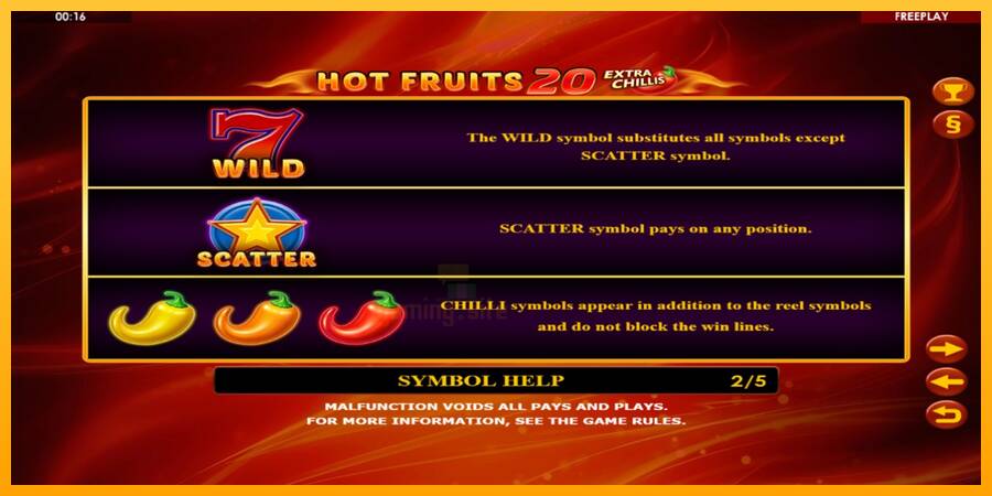 Hot Fruits 20 Extra Chillis gaming machine for money, picture 5