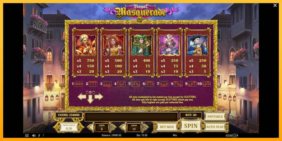 Royal Masquerade gaming machine for money, picture 5