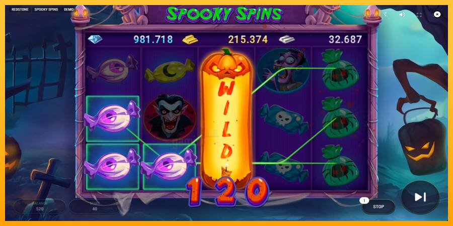 Spooky Spins gaming machine for money, picture 4