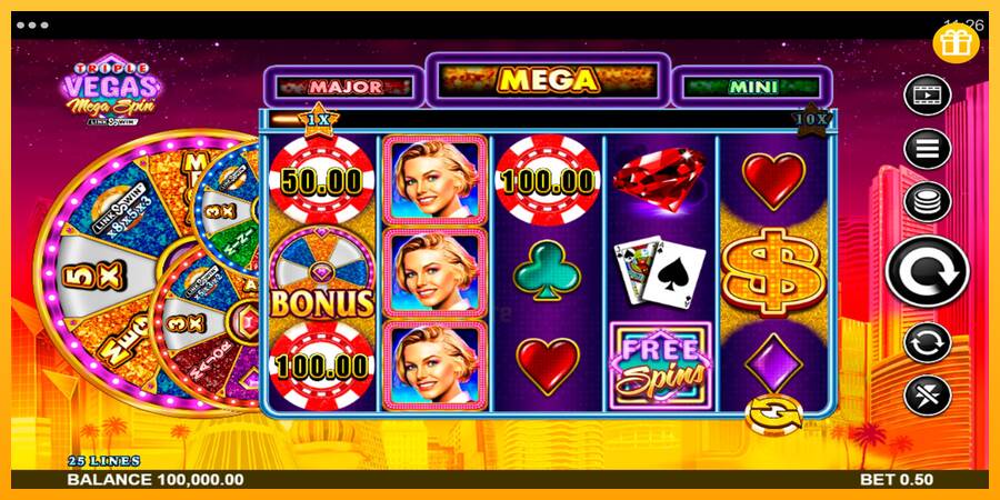 Triple Vegas Mega Spin gaming machine for money, picture 1