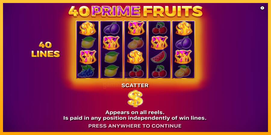 40 Prime Fruits gaming machine for money, picture 1