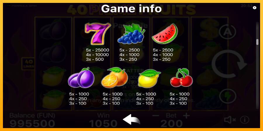 40 Prime Fruits gaming machine for money, picture 6