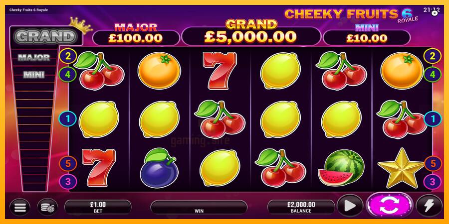 Cheeky Fruits 6 Royale gaming machine for money, picture 2