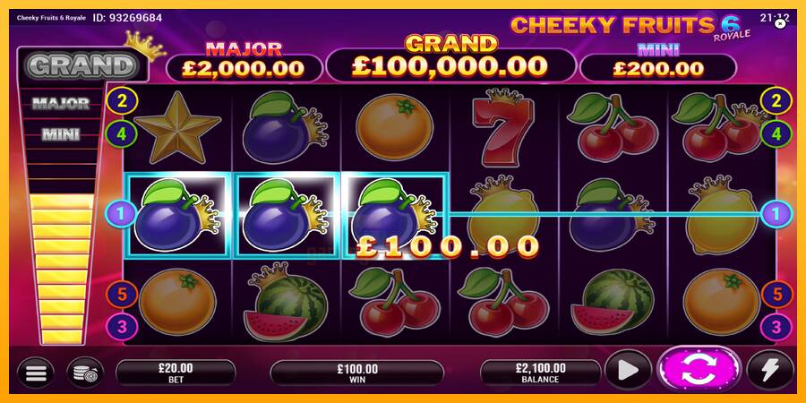 Cheeky Fruits 6 Royale gaming machine for money, picture 4