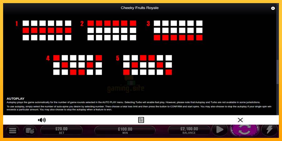 Cheeky Fruits 6 Royale gaming machine for money, picture 7