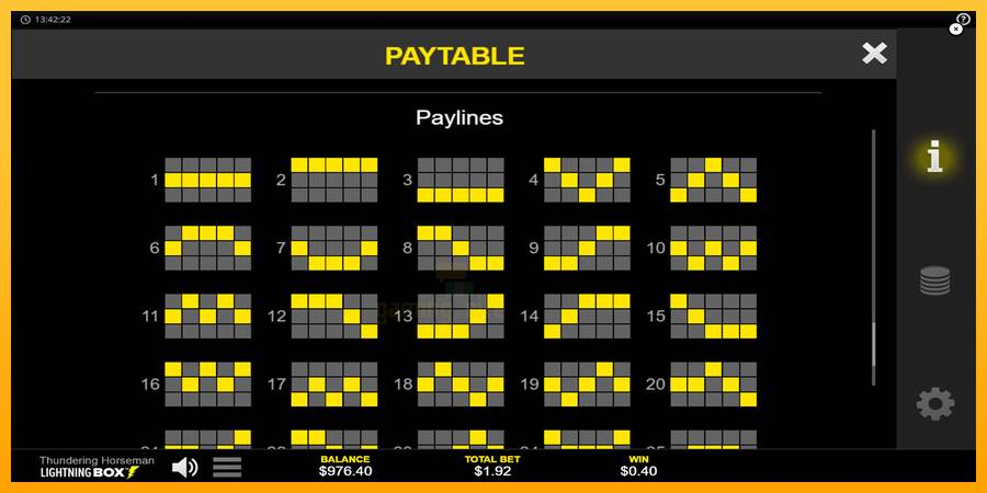 Thundering Horseman gaming machine for money, picture 6