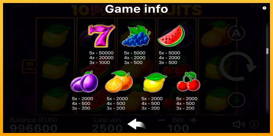 10 Prime Fruits gaming machine for money, picture 6