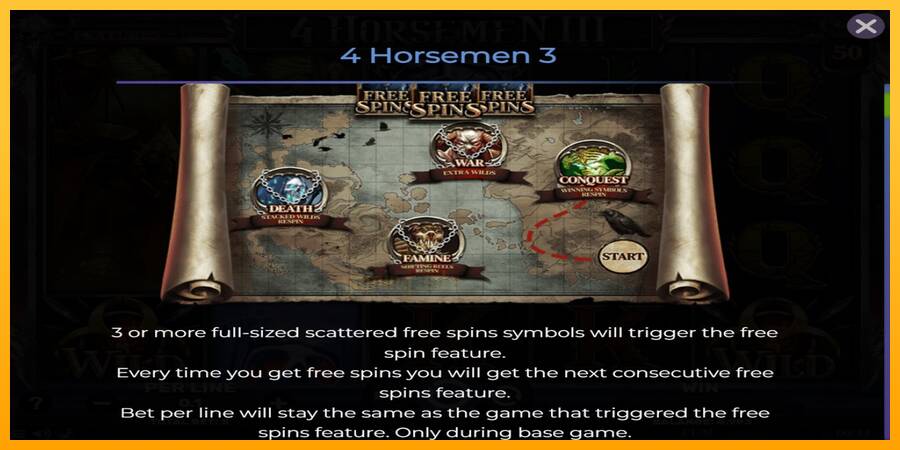 4 Horsemen III gaming machine for money, picture 4