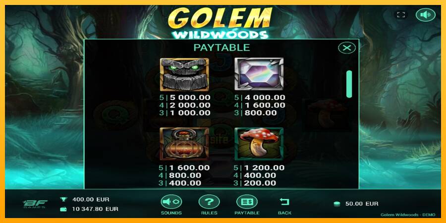 Golem Wildwoods gaming machine for money, picture 4