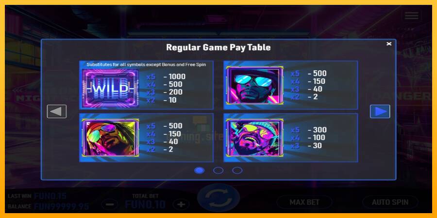 Neon Night Scape gaming machine for money, picture 4