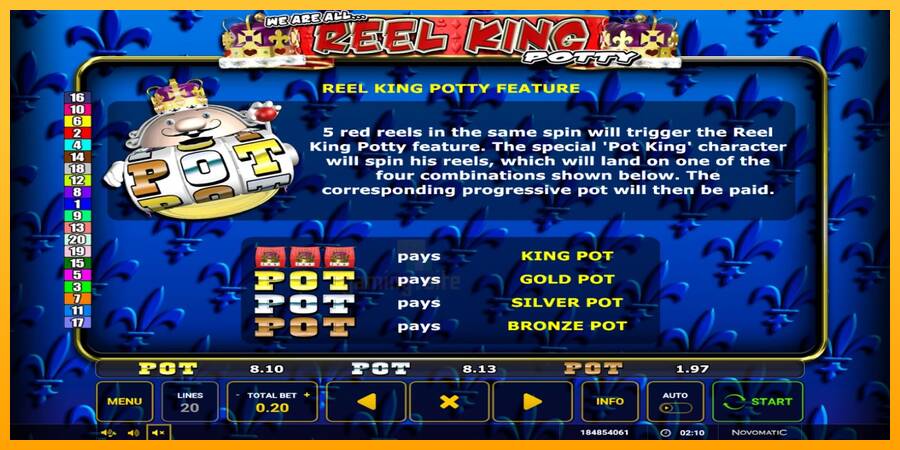 Reel King Potty gaming machine for money, picture 4