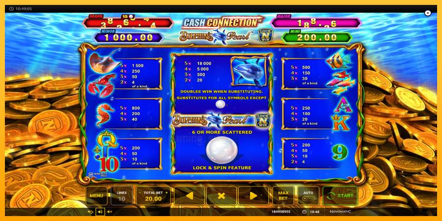 Cash Connection Dolphins Pearl gaming machine for money, picture 5