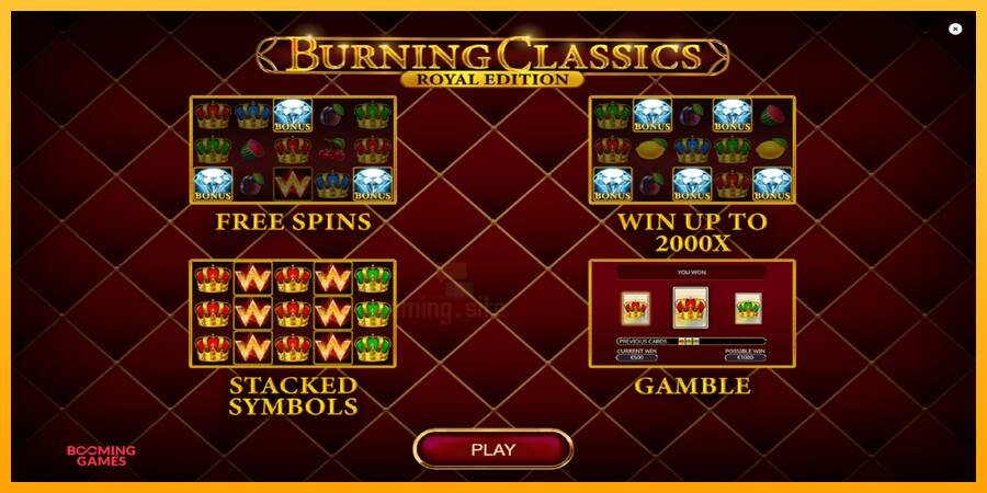 Burning Classics Royal Edition gaming machine for money, picture 1