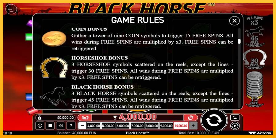 Black Horse gaming machine for money, picture 3