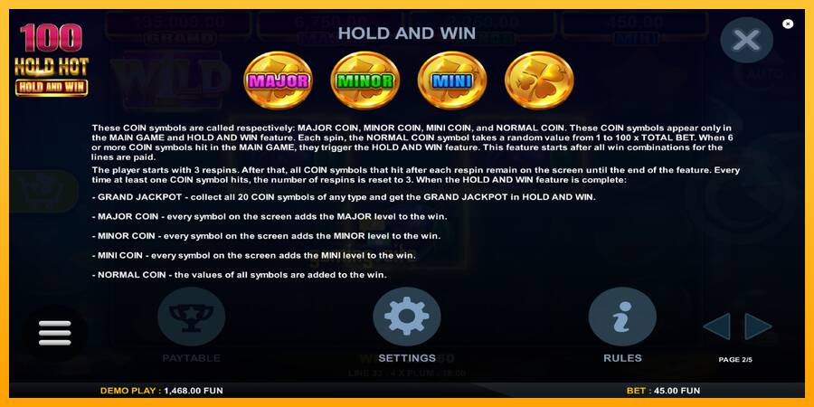 100 Hold Hot Hold and Win gaming machine for money, picture 6