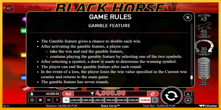 Black Horse gaming machine for money, picture 5