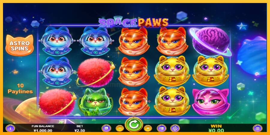 Space Paws gaming machine for money, picture 1