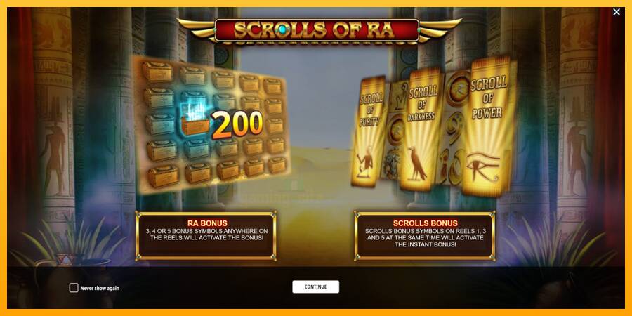 Scrolls of RA gaming machine for money, picture 1