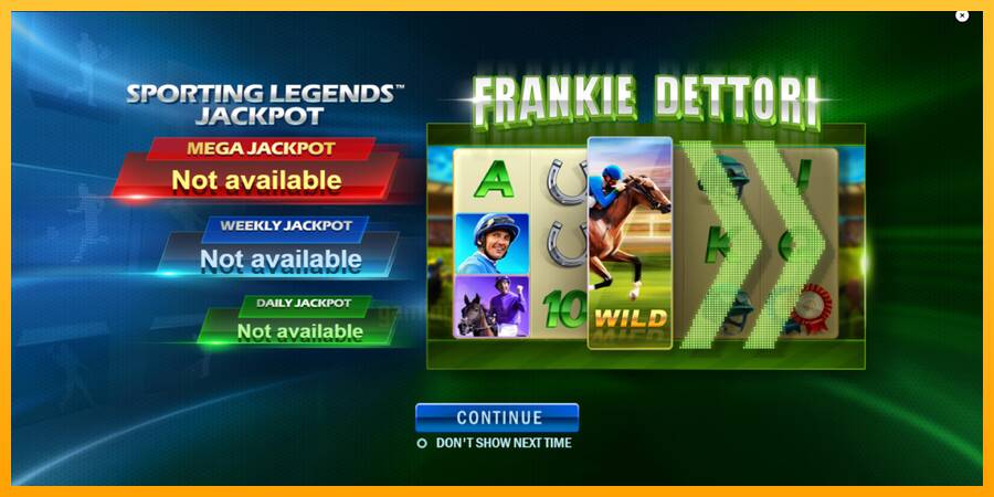 Frankie Dettori Sporting Legends gaming machine for money, picture 1