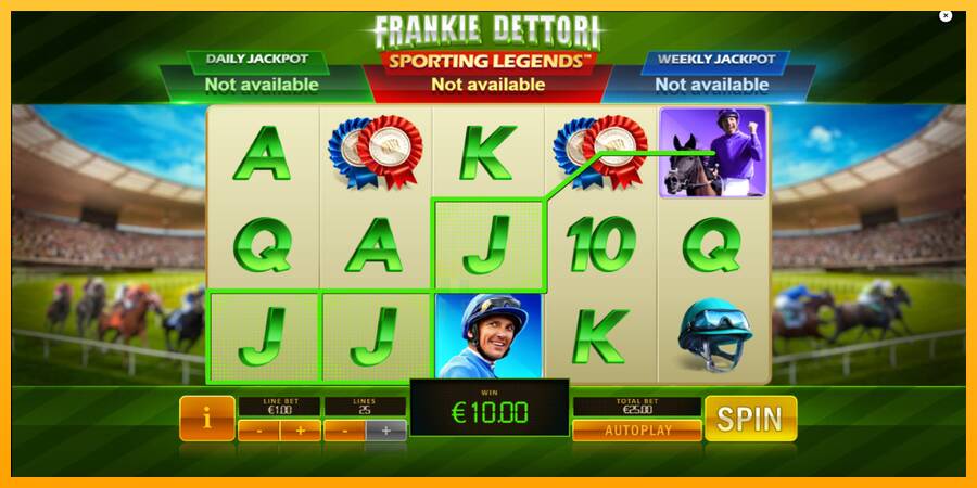 Frankie Dettori Sporting Legends gaming machine for money, picture 4