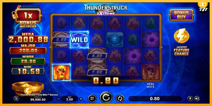 Thunderstruck Gold Blitz Extreme gaming machine for money, picture 3