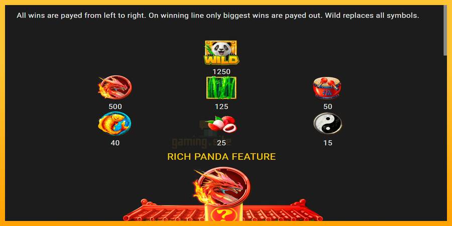 Rich Panda gaming machine for money, picture 6