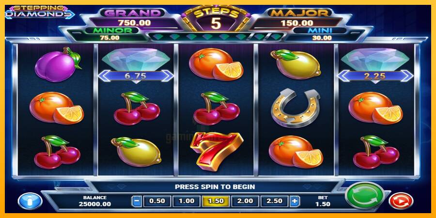 Stepping Diamonds gaming machine for money, picture 1