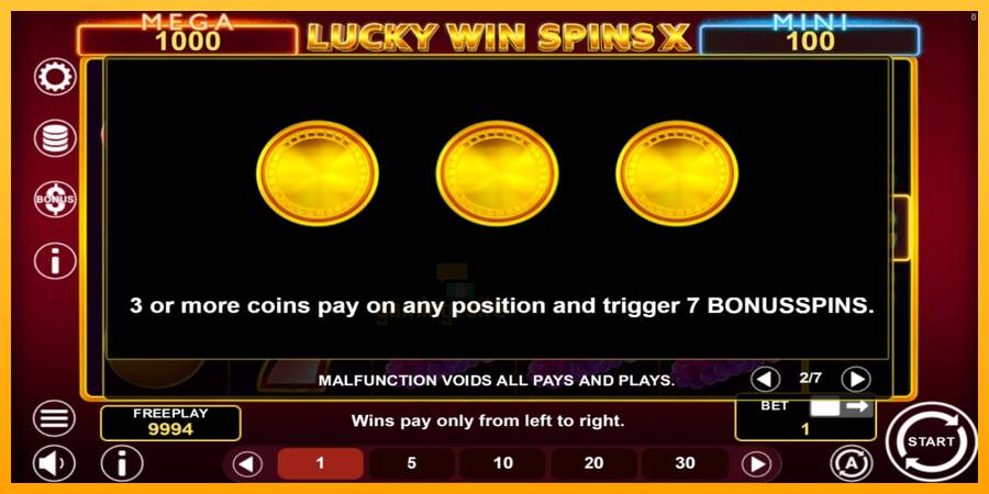 Lucky Win Spins X gaming machine for money, picture 5