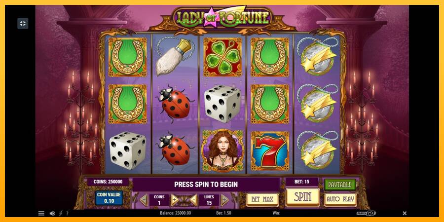 Lady of Fortune gaming machine for money, picture 2