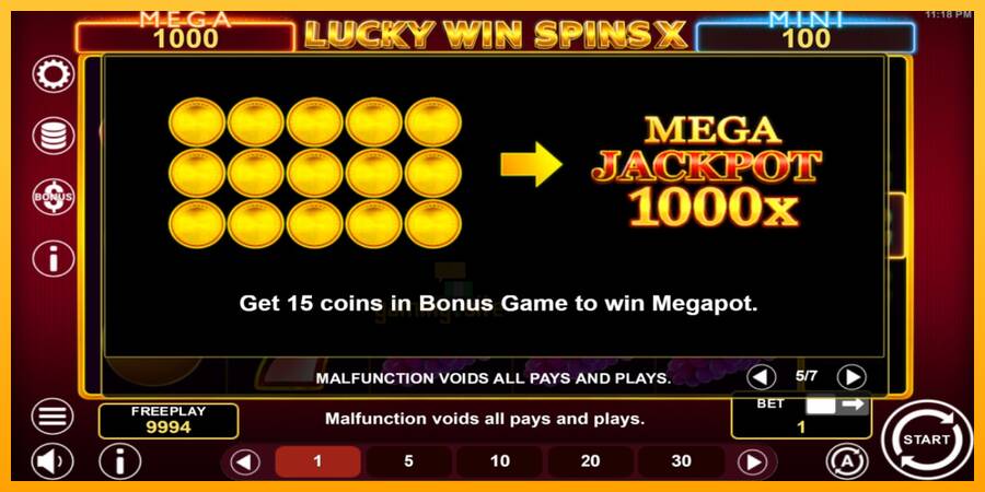 Lucky Win Spins X gaming machine for money, picture 7