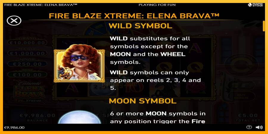 Fire Blaze Extreme: Elena Brava gaming machine for money, picture 4