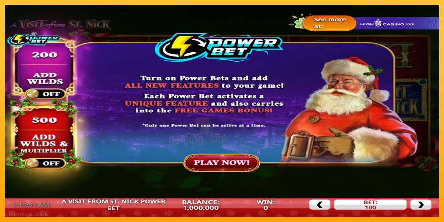 A Visit From St. Nick Power Bet gaming machine for money, picture 1