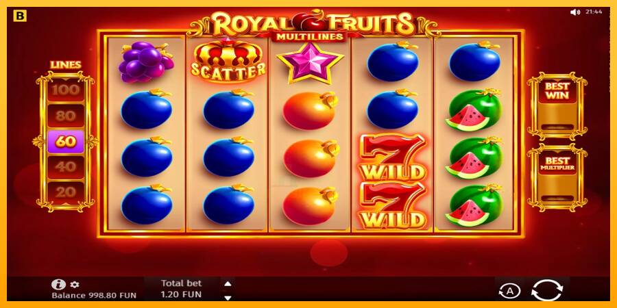 Royal Fruits Multilines gaming machine for money, picture 2