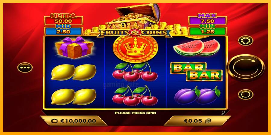 Fruits & Coins gaming machine for money, picture 1