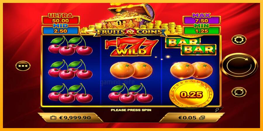 Fruits & Coins gaming machine for money, picture 2