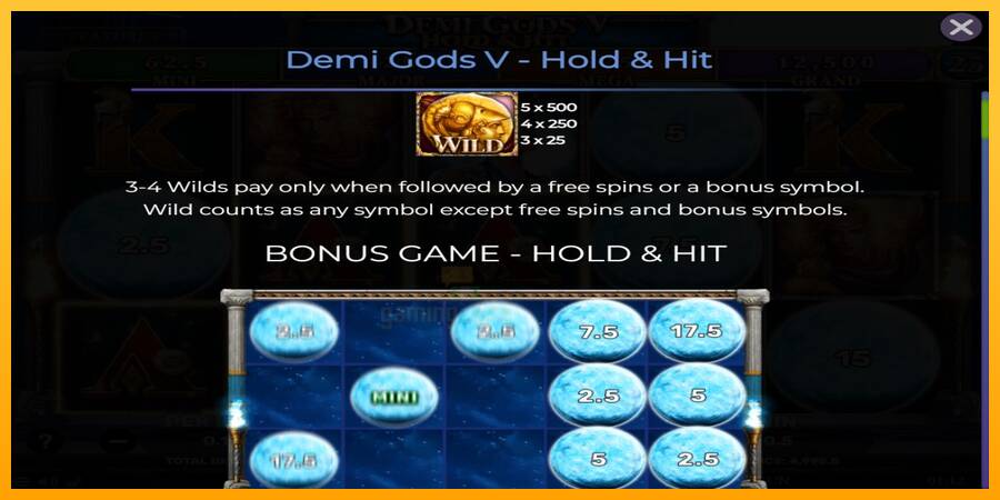 Demi Gods V Hold & Hit gaming machine for money, picture 4