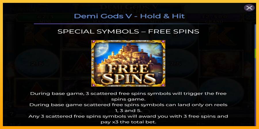 Demi Gods V Hold & Hit gaming machine for money, picture 5